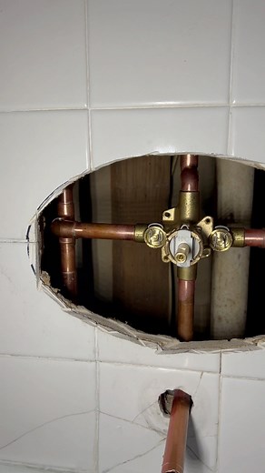 Shower valve replacement with a new Moen posi temp 💦 #homeowner #diy #howto #plumber #plumbing #plomero #shower | Plumb Young