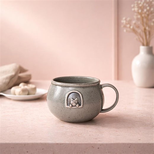 Purr-fect Peek-a-boo Mug - Etsy