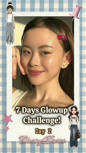 7 Days Glow-Up Challenge✨| Day 2: Skin Edition 'Glass skin tutorial'| Teen Glow-Up #glowuptips #fyp