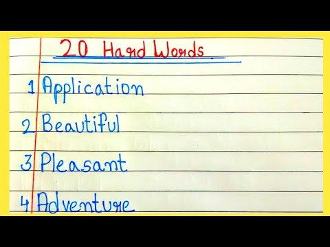 20 hard words in english|| hard words|| 20 difficult words in english|| difficult words||