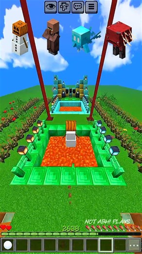 Mobs 🆚 Lava Long Jump Challenge😱 Minecraft