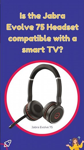 Is the Jabra Evolve 75 Wireless Bluetooth Headset Compatible with a Smart TV? #shorts