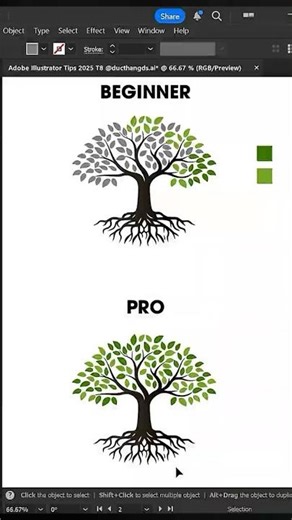 Illustrator 2025 Tips: Add Random Colors Like a Pro 🌈 #vectopix #illustrator2025 #adobe #shorts