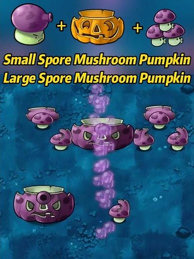 Small Spore Mushroom Pumpkin #pvz #pvzfusion #games #pvz2 #plantsvszombies