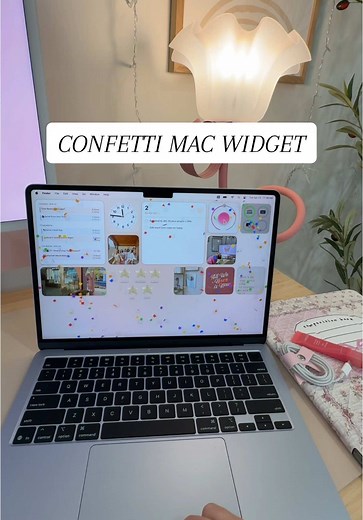 Decorate Your Desktop with the Confetti Mac Widget