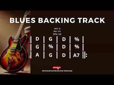 Blues Backing Track in D 120 BPM