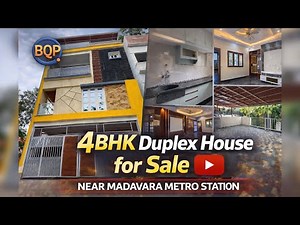 4BHK Duplex House for Sale Near Madavara Metro Station Bangalore #173