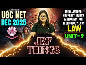 UGC NET Law Unit 9 : Intellectual Property Right And Information Technology Law By Diksha Ma'am