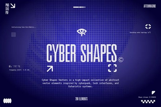 Cyber Shapes Vectors
