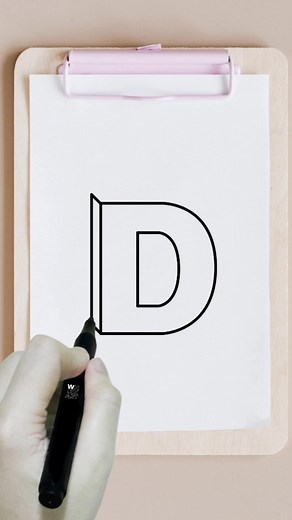38K views · 548 reactions | 3D LETTER D DRAWING TUTORIAL #forkids #stepbystepdrawing #drawingforkids #lineart #drawingtutorial #howtodraw #drawing #cutedrawing #kidsdrawing #kidsart | Whizk ART | Facebook