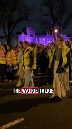 SOS volunteers joined with the Walkie Talkie Girlies tonight, marching from QUB to Belfast City Hall to raise awareness of violence against women and girls, and making our streets a safer place for everyone. | SOS Bus NI