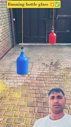 Colorful Bottle Glass Running Green Screen Video | Rolling Bottle VFX Shorts