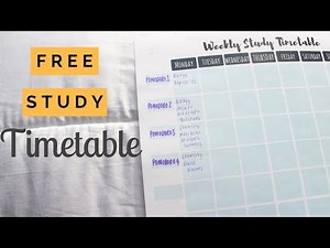How to Make a Timetable