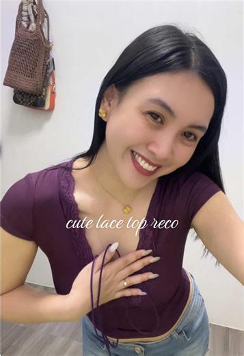 inlove with this cute lace top 🥵 #toprecos #outfitideas #lacetop #topforwomen #valentinesoutfit