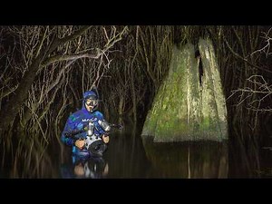 Night Snorkel in a Flooded Cypress Swamp