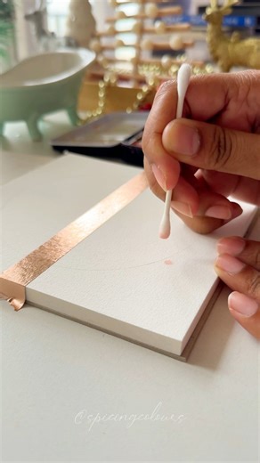 3.3M views · 26K reactions | Q-tips are my most favourite when It comes to fun and cool ways to paint! Here is another Christmas card I made last year. #christmas #christmascoming #fblifestyle #holidayseason #christmascardmaking #cardmaking #handmadecard #cardideas #christmasgifts #christmasdiy #diycard #diy #watercolor #watercolorcards | spicingcolours | Facebook