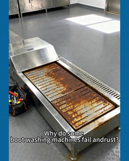 Why do some boot washing machines fail and rust, but others last? 🧐 #bootwashingmachine #foodfactoryhygiene #foodsafety #industrialcleaning #factoryequipment #handandbootdisinfection #hygienestation #cleaningequipment | Wone Hygiene Technology Co.,Ltd