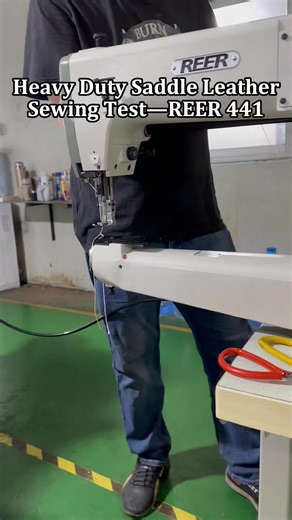 Sewing Thick Harness & Saddlery Leather Like Butter | REER 441 Heavy Duty Cylinder Arm Sewing Machine #REER441 #LeatherSewing #SaddleLeather #HeavyDutySewingMachine #CylinderArmSewingMachine #LeatherIndustry #Saddlery #LeatherCraft #WorkshopLife #IndustrialSewingMachine