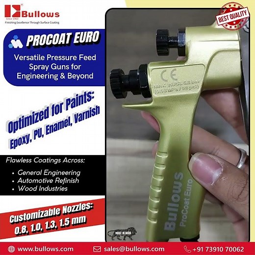 Bullows PROCOAT EURO Pressure Feed Spray Gun
