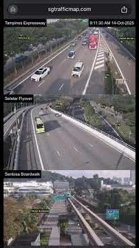 🌅 TrafScrolling @ sgtrafficmap.com — Singapore morning traffic 14-Oct-2025