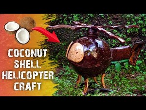 coconut shell Helicopter craft | coconut shell craft ideas | helicopter craft | Diy | master ideas |