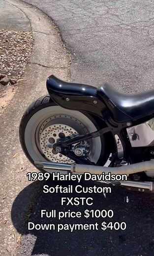 1989 Harley Davidson Softail Custom FXSTC with clean title in hand. Speedo has 23,177 for mileage. - New tires (front and rear). Both wheels cleaned up and all wheel bearings repacked. Rear wheel has new brake rotor and brake pads. - New battery, Fresh motor oil, primary, transmission and fork fluid. - New front fork seals, primary gasket, and caro gaskets. - 80 EVO engine top end has new Cometic gaskets with no leaks. #softail #ChromeAndSteel #MotorcycleTok #fypシ #HarleyDavidson
