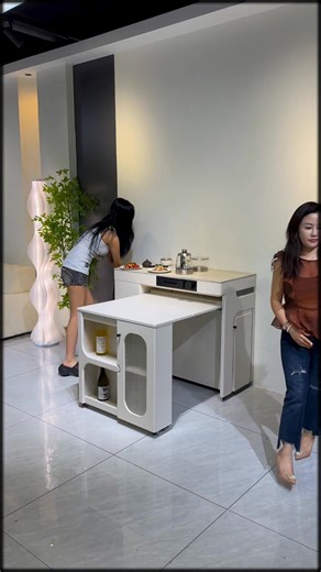1M views · 4.6K reactions | Smart Cabinet with Hidden Pull-Out Dining Table – Stylish and Space-Saving Solution | Androf | Facebook