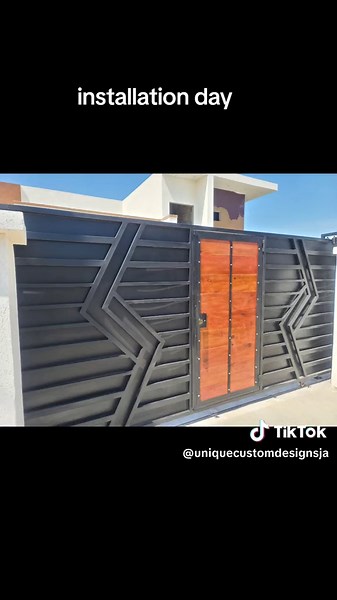 uniquecustomdesigns (@uniquecustomdesignsja) - Modern Sliding Gate Installation in Jamaica