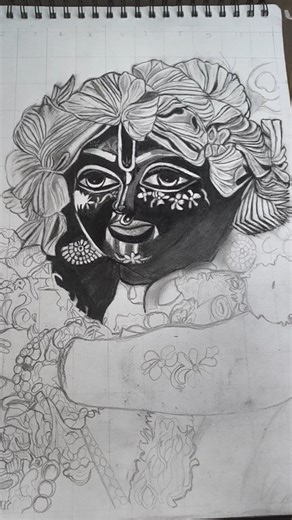 Krishna ji sketch ‪@artistAmrita97‬ #krishna #radhakrishna #art #sketch #drawing #artist #clips