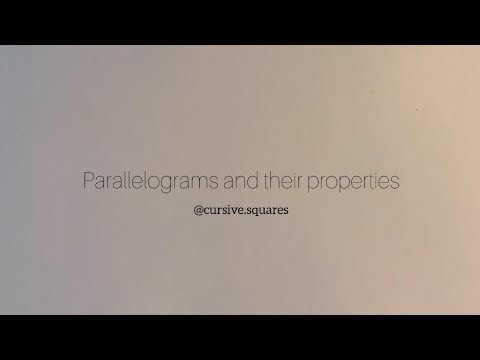 Parallelograms and their properties