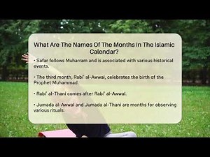 What Are The Names Of The Months In The Islamic Calendar? - Islamic Knowledge Network