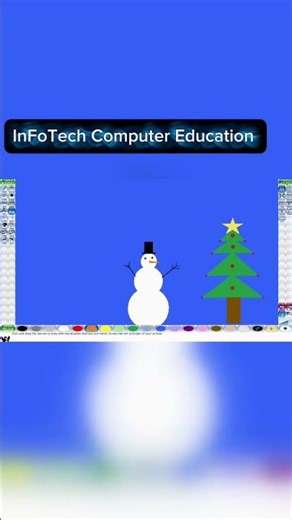 How to Draw Christmas Scenery in Tux Paint | Easy Step-by-Step for Kids