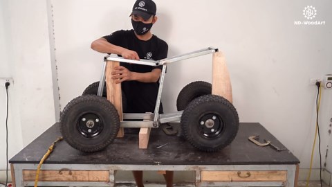 Dad builds Tesla Cyber Quad for his son