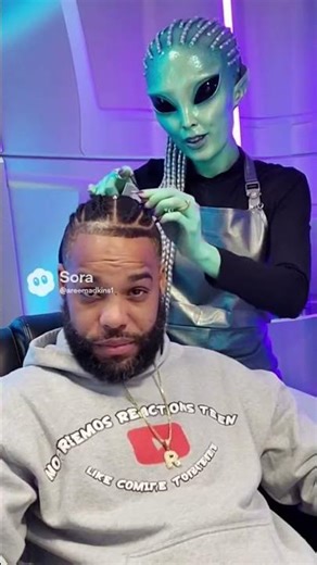 GETTING MY HAIR DONE SPACE SALON!#space #alien #salon #braids #braidhair #spaceworld