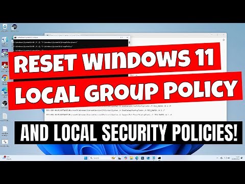 How To RESET Windows 11 Local Group Policy & Local Security Policy Back To Defaults