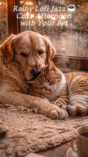 Rainy Lofi Jazz ☕ Cozy Afternoon with Your Pet |Pet Loss Healing Music|
