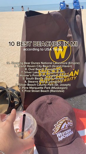316K views · 1.8K reactions | Tag your Michigan summer co-pilot because the beach bag is already packed!  With shorelines on four of the five Great Lakes + more than 11,000 inland lakes, the mitten offers loads of stunning waterfronts. Here's the #top10MIBeaches USA TODAY says you HAVE TO HAVE on your summer 2025 bucket list. | WMU Alumni Association | Facebook