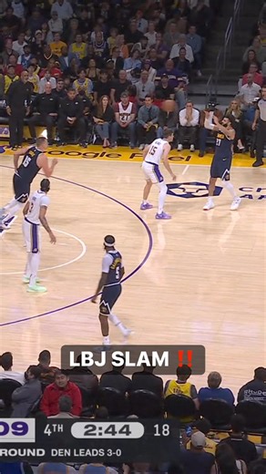 LEBRON STEAL AND SLAM 🔥 Nuggets/Lakers LIVE on ABC | NBA