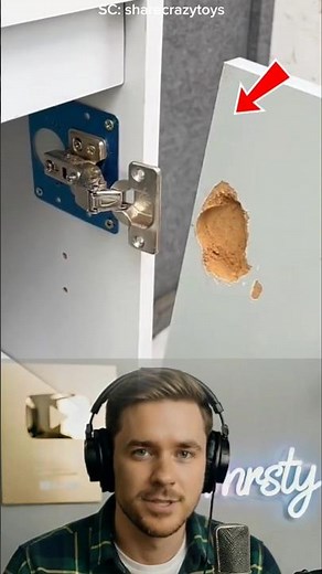 Trick to Fix a Loose Cabinet Hinge (No Replacement!) #shorts #lifehacks