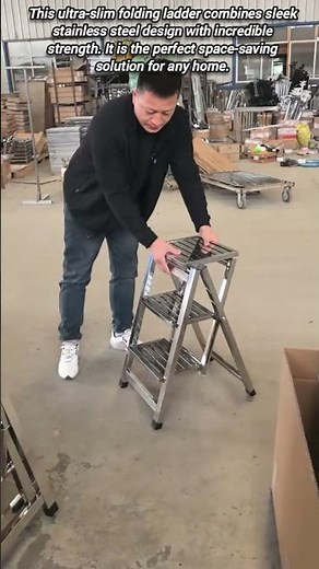 Slim Compact Design Folding Ladder Features Incredible Weight Capacity