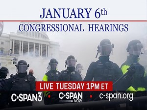 TUESDAY: The January 6th Committee holds its fourth public hearing to outline its findings after a year of investigating the Capitol attack in 2021. Tune in on C-SPAN3 Tuesday at 1pm ET, online at c-span.org, or the C-SPAN Now app. https://www.c-span.org/video/?521075-1/fourth-hearing-investigation-capitol-attack | C-SPAN