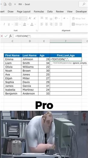 How to use Text join Function in excel ❗ #excel #exceltips #education #learning #studytips #tech