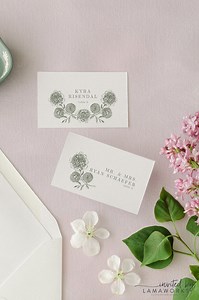 Elegant Floral Wedding Name Cards | Sophisticated Place Cards | Escort Cards | Custom Colors | Amelia - Etsy