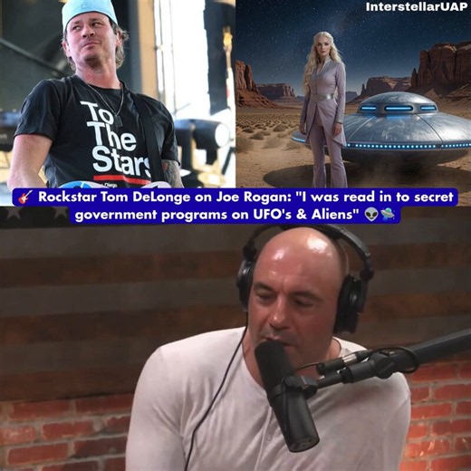 🎸 Rockstar Tom DeLonge on Joe Rogan: "I was read in to secret government programs on UFO's & Aliens" 👽🛸"These crafts fold space time like folding a piece of paper and punching a pencil through it."They're not traveling in straight lines from point A to point B. They interface with the fabric of space itself, which is malleable. That's why videos show them blinking on and off as they're jumping through folded space.DeLonge, backed by high level insiders from Skunkworks, intelligence agencies,