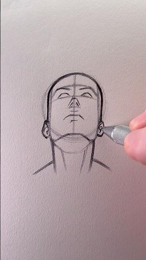 How to draw the head from Bottom & Top View #drawingtutorial #howtodraw #draw #sketch #art