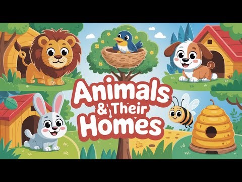 Animals and Their Homes | Learn Animal Homes for Kids | Kids Learning Video