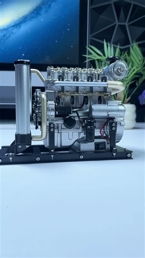 MINI four-cylinder metal diesel engine model toy