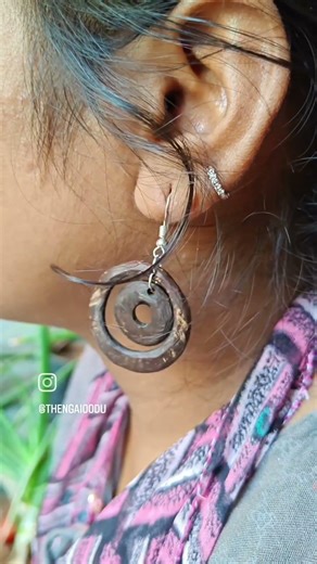 coconut shell earrings| #naturaljewelry #shorts #handcraftedjewelry #reelsındia #viralreels