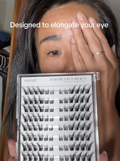 My go-to for a dramatic look 👀 #lashclusters #cateye