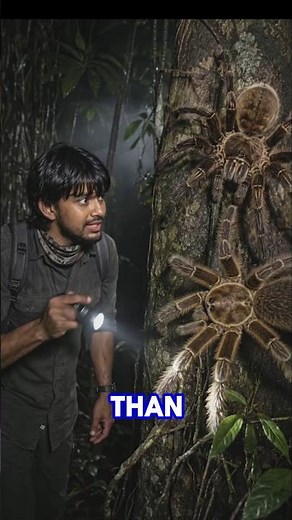 The Biggest Spider On Earth Is Absolutely Terrifying 😨🕷️ #wildlife #facts #GoliathBirdeater
